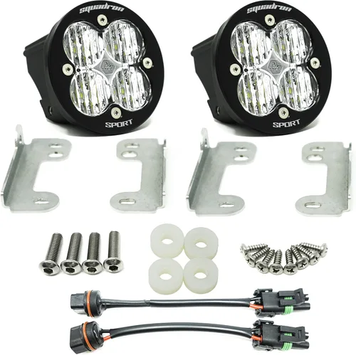 Miniatura 10 de Kit de luces LED de niebla de bolsillo Baja Designs Squadron-R SAE compatible con Jeep Gladiator 2020-22; Wrangler JL 2018-22 parachoques OEM