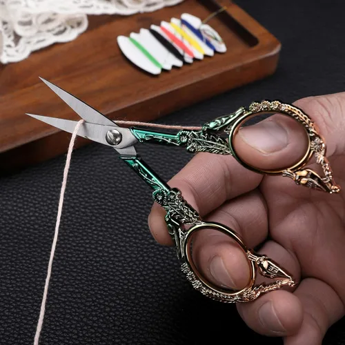 Miniatura 5 de YOUGUOM Tijeras de bordado, tijeras de coser de punta afilada para manualidades, punto de cruz, labores de aguja, obras de arte, tejer, enhebrar