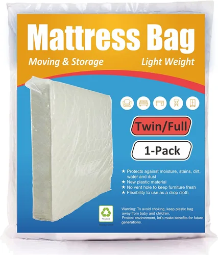 Miniatura 14 de ComfortHome Bolsa de colchón para mudanza y almacenamiento, 4 milímetros extra grueso, tamaño individual y matrimonial, paquete de 2