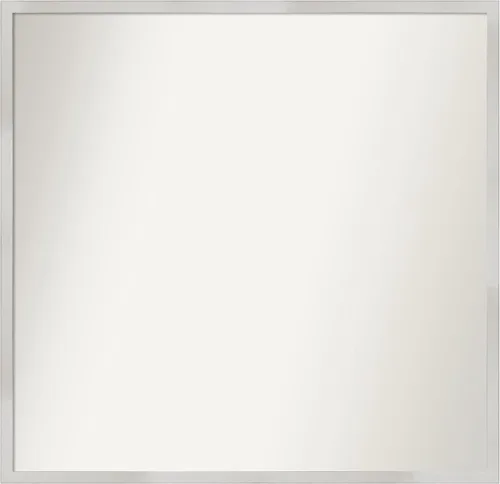 Miniatura 252 de Amanti Art Espejo de baño plateado para sobre el fregadero, 33 x 45 pulgadas, espejo de tocador rectangular blanco plateado y plateado, marco