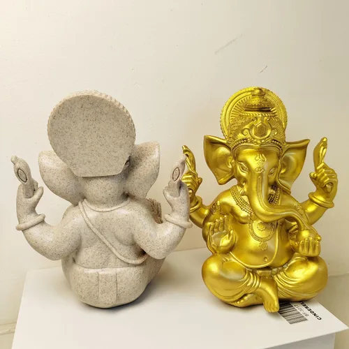 Miniatura 4 de Estatua de Dios indio, Señor Ganesha, estatua de elefante hindú, esculturas de Buda de ídolo Ganpati, regalo hindú, templo para el hogar