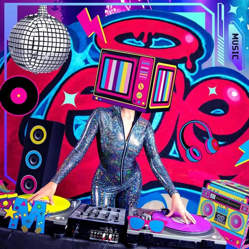 Miniatura 6 de 14 Piezas Decoraciones de Fiesta de los 80s 90s Conjunto de Favores Hip Hop Cajas de Papel Grandes Boombox Cajas de Dulces Novedosas Boom Cassette