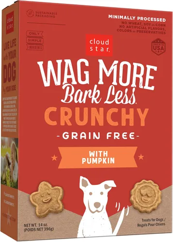 Miniatura 9 de Cloud Star Wag More Bark Less Crunchy - Golosinas para perros sin granos, sabores surtidos, caja de 14 onzas