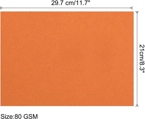 Miniatura 2 de MECCANIXITY 25 hojas de papel de copia de color de 8.3 x 11.7 pulgadas, papel de impresora de 2.82 oz/m², naranja y rojo para impresión de oficina