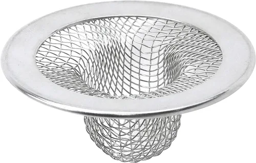 Miniatura 6 de Antrader Colador para fregadero de cocina, 2 piezas de acero inoxidable de 2 pulgadas de diámetro de malla de filtro redondo para baño, bañera