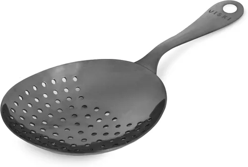 Miniatura 7 de Viski Julep - Colador de cóctel de acero inoxidable, herramientas de barra, cuchara de bebidas para camareros y mixólogos, uso doméstico o Negro