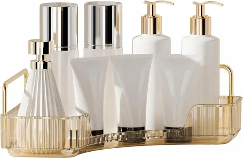 Miniatura 17 de YCIA&DONE Organizador de esquina para mostrador de baño, organizador de maquillaje para tocador, bandeja de perfumes cosméticos para el cuidado
