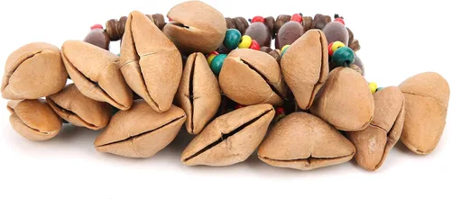 Miniatura 9 de RiToEasysports Pulsera de tambor africano, hecha a mano, con concha de nuez, percusión, pulsera tribal africana con sonido nítido para los amantes