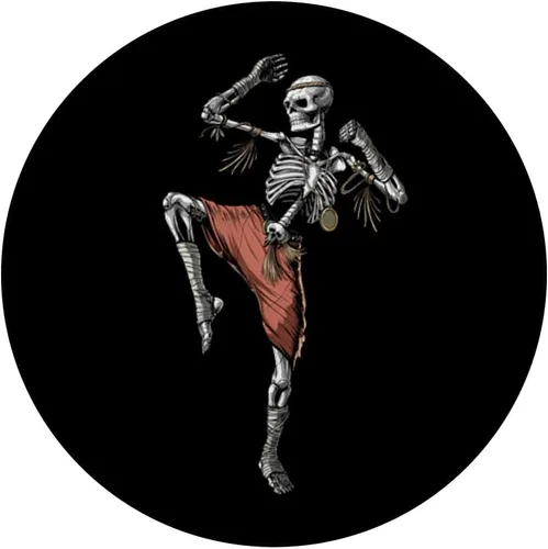 Miniatura 3 de Esqueleto Muay Thai Boxeo Karate Kickboxing Artes Marciales PopSockets Grip y soporte para teléfonos y tabletas