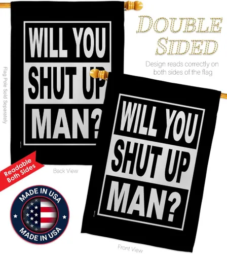 Miniatura 3 de Will You Shut Up Garden House Flag - Set Patriotic Vote President Democrat Republican Tea Party United State American Election - Decoration Banner