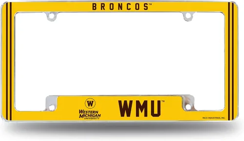 Miniatura 15 de Rico Industries Marco cromado de la NCAA de 12 x 6 pulgadas, marco cromado para placa de automóvil, camión, SUV