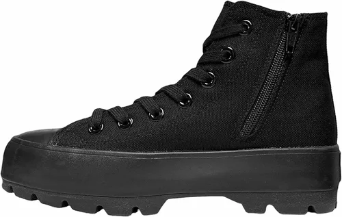Miniatura 2 de CUSHIONAIRE Women's Vespa high top Canvas Sneaker +Memory Foam and Side Zipper