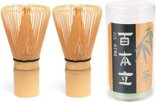 Miniatura 17 de Juego de batidor de bambú Matcha con 2 paquetes de batidor de bambú natural 100% Matcha, colador, cuchara para té y cuchara de té, Chasen