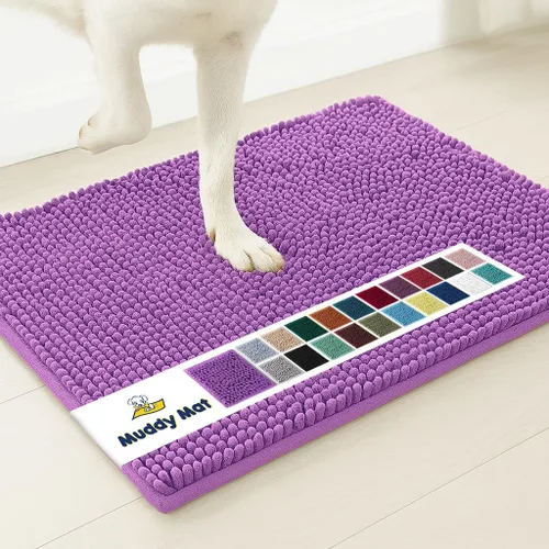Miniatura 42 de Muddy Mat® Mostrado en la televisión - Tapete de microfibra súper absorbente para puerta de perro para patas fangosas, antideslizante y lavable