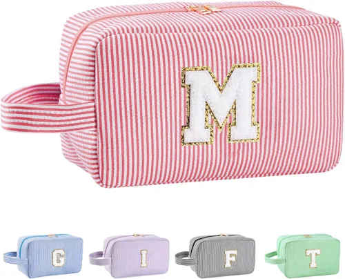 Miniatura 120 de Regalos personalizados para mujeres, bolsa de maquillaje con inicial, bolsa de maquillaje de viaje, bolsa de cosméticos, bolsa de artículos