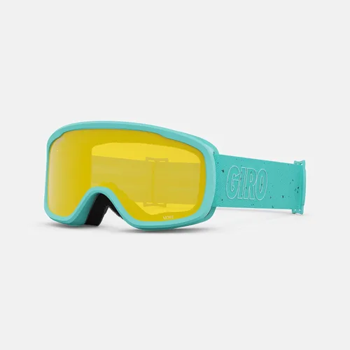 Miniatura 4 de Giro Moxie Asian Fit - Gafas de esquí para mujeres y jóvenes, correa de mica azul esmaltada con lentes ultra negro/amarillo