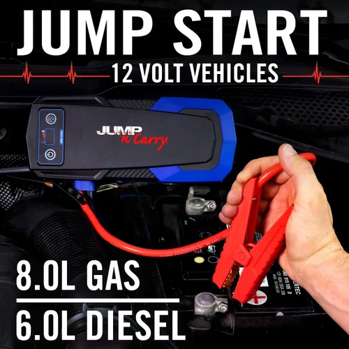 Miniatura 2 de Clore Automotive JNC325 Jump-N-Carry 2000A Arrancador de salto de 12 voltios para motores de gasolina de hasta 8.0L y 6.0L Diesel