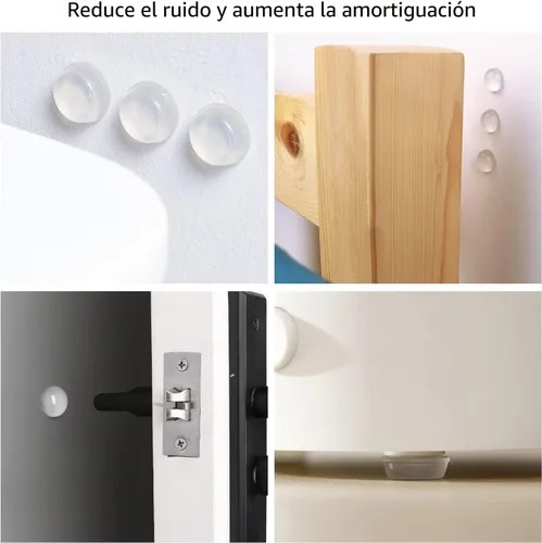 Miniatura 5 de Amazon Basics Parachoques para puerta de gabinete, almohadillas autoadhesivas transparentes para protección de superficie y reducción de ruido, 300