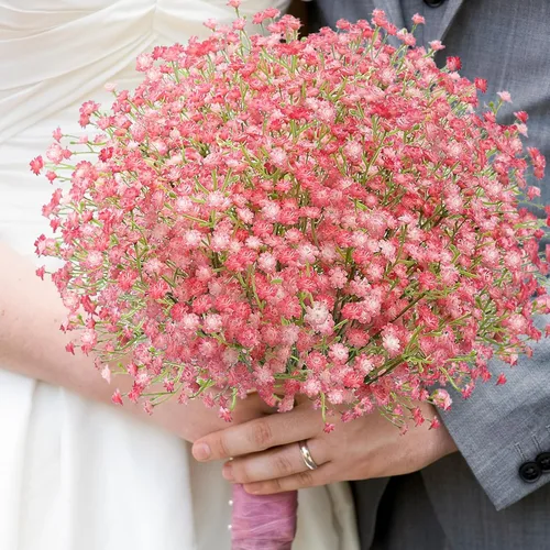Miniatura 3 de N&T NIETING - Ramo de 10 flores artificiales de aliento de bebé, gypsophila falsa, toque real, arreglo de flores artificiales para bodas, fiestas