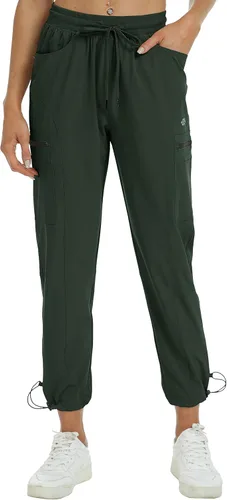 Miniatura 2 de MoFiz Pantalones de senderismo para mujer, ligeros, de secado rápido, con bolsillos con cremallera