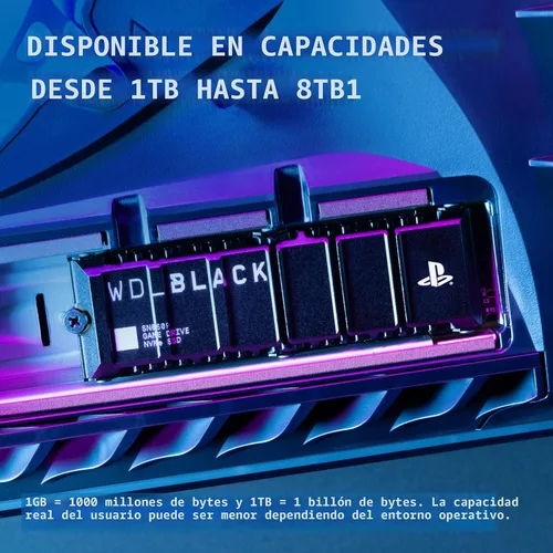 Miniatura 5 de WD_BLACK 1TB SN850P NVMe M.2 SSD con licencia oficial de expansión de almacenamiento para consolas PS5, hasta 7,300 MB/s, con disipador térmico