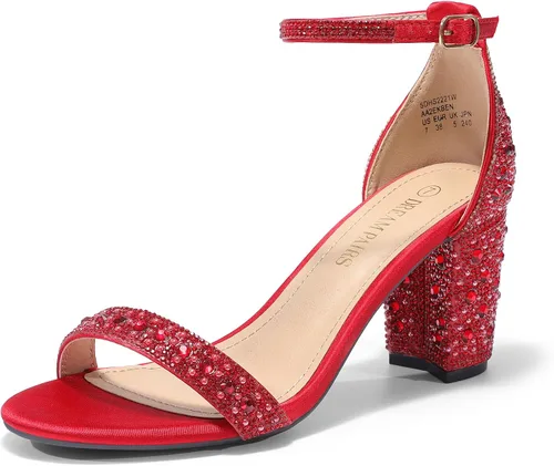 Miniatura 14 de DREAM PAIRS - Sandalias de tacón grueso y bajo para mujer
