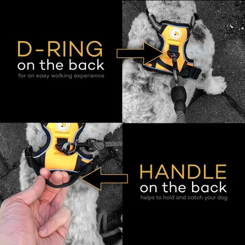 Miniatura 4 de Buddy's Best Arnés para perro, arnés sin tirones para mascotas, con 2 clips para correa, arnés ajustable suave acolchado reflectante de seguridad