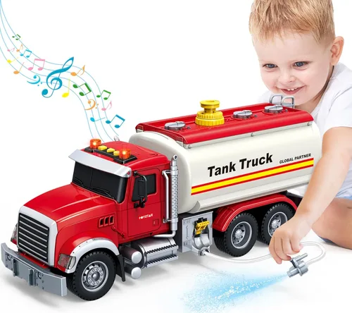 Miniatura 13 de Bstoyder Juguetes para niños de 3, 4, 5, 6, 7, 8 años, gran camión excavadora con luces, sonidos, camión juguete de fricción para niños pequeños