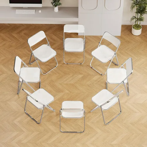 Miniatura 13 de JPBSTO Paquete de 2 sillas plegables de plástico negro, par ejecutivo apilable para oficina, sala de conferencias, área VIP (capacidad de 300 libras)