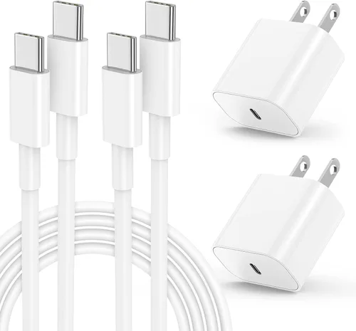 Miniatura 8 de 𝟐Pack 𝟒𝟓W Cargador Rápido para iPhone 17 16 15, Bloque de Carga USB C y Cable de 10 pies Tipo C a C Largo para Apple iPhone 17 Pro Max/17 Air/16