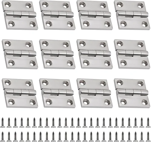Miniatura 8 de Bisagras de acero inoxidable 316 de grado marino de 1.5" x 1.5" (40 mm x 40 mm) Bisagra pesada para escotilla de barco de 2 piezas con bisagra