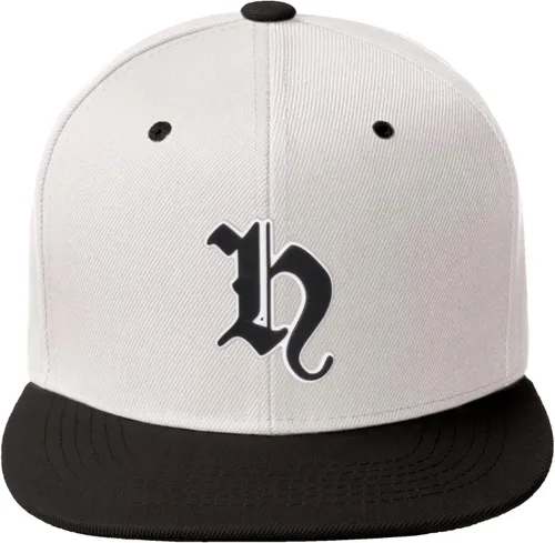 Miniatura 1547 de Daxton Gorra clásica con visera de billete plano con letras del alfabeto inglés antiguo de la A a la Z