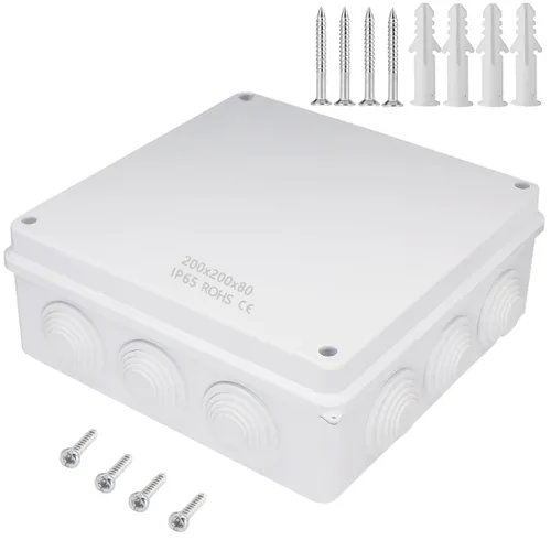 Miniatura 13 de Zulkit Caja de conexiones de plástico ABS IP55 a prueba de polvo e impermeable, cajas eléctricas universales para proyectos, carcasa, color blanco