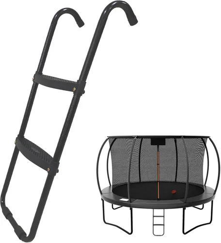 Miniatura 8 de Gardenature Escalera de cama elástica de 3 escalones con escalones planos anchos, escaleras universales para niños, resistentes al óxido, accesorios