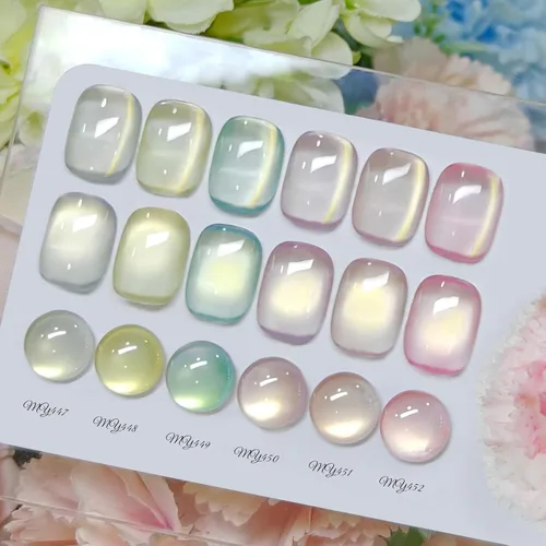Miniatura 12 de Born Pretty - Esmalte de uñas en gel magnético Cat, set de esmalte de uñas de gel brillante retro magnético de 6 colores, kit de esmalte de uñas Oda