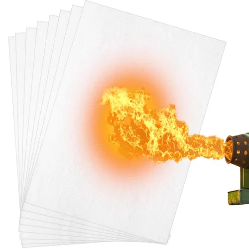 Papel de junta de alta temperatura, material de junta de horno de fibra de cerámica, hoja de chimenea de aislamiento para estufa de pellets, estufa