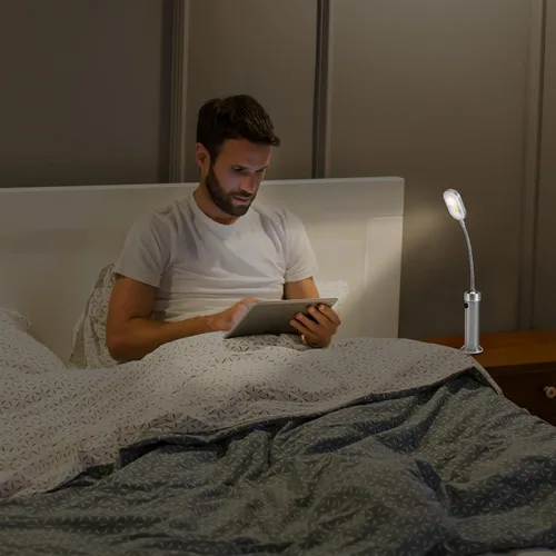Miniatura 6 de Luces LED para parrilla de asador con base magnética, muy brillantes, cuello de ganso flexible de 360 grados, resistente a la intemperie, Plateado