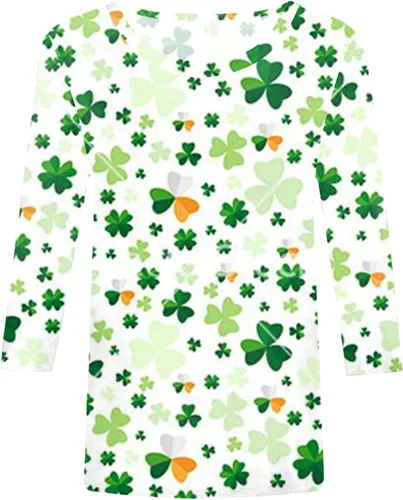 Miniatura 2 de ST. Patrick's Day Shirt Women Loose Fit St Paddys Day Shamrocks Clover T Shirts Tee Tops Festival Holiday Tshirt
