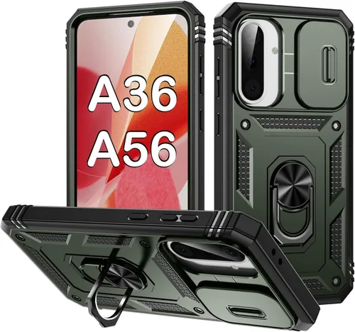 Miniatura 78 de PASNEW Funda para Samsung Galaxy A54, Soporte Metálico y Cubierta Deslizante para Cámara, Militar Multicapa Resistente de Cuerpo Completo a Prueba