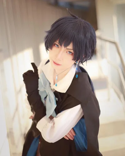 Miniatura 3 de ABITONCC Collar de reloj de arena japonés Vanitas chapados en oro, joyería de anime para cosplay, regalo de cumpleaños para niños y niñas