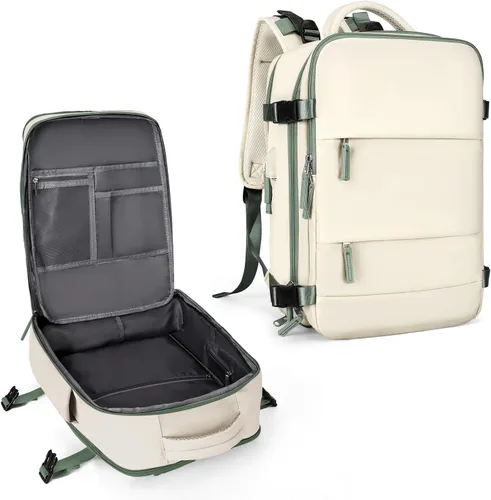 Miniatura 13 de coowoz Mochila grande de viaje para mujeres y hombres, mochila de transporte, mochila para senderismo impermeable, mochila deportiva para Rosa
