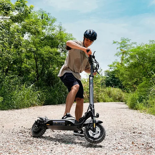 Miniatura 9 de Scooter eléctrico para adultos, velocidad de 38/28 MPH, rango de 55/28 millas, potente motor de 2400/1000 W, neumáticos todoterreno de 10 pulgadas