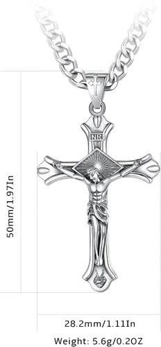 Miniatura 17 de CELESTIA Medallas de plata de ley 925 San Miguel/San Cristóbal/San Benito/San Gabriel/Virgen María/Jesús/Caravaca/Metatrón/Sello de los Siete