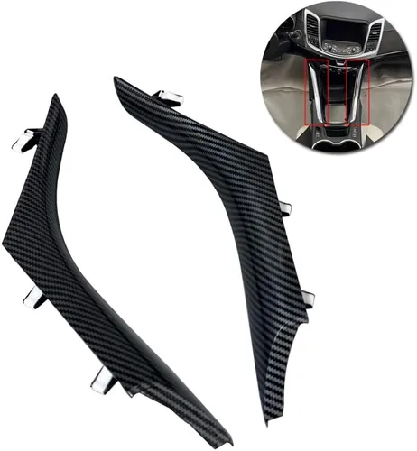 Miniatura 2 de 1 par de moldura de consola central delantera de fibra de carbono compatible con Chevrolet SS Sedan 2014-2017