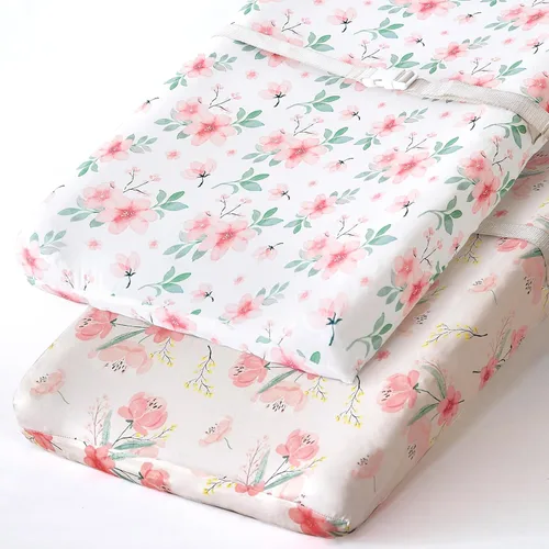 Miniatura 58 de Pack n Play Sheets, BROLEX 2 Pack Mini Crib Sheets,Stretchy Portable Fitted Playard Sheet Set, Convertible Playard Mattress Cover,Ultra Soft