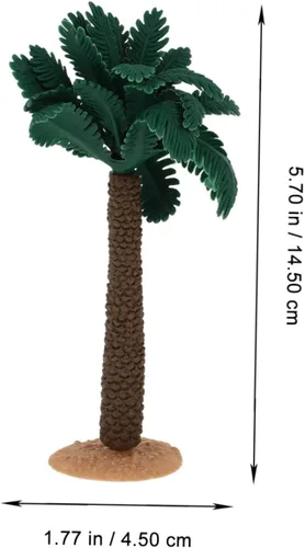 Miniatura 2 de NOLITOY Modelo de palmera de coco de 3 piezas para decoración de paisajismo en miniatura para diseño de escena de jardín, decoración de mesa
