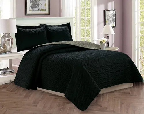 Miniatura 7 de Elegant Comfort Juego de colcha de lujo de 3 piezas, diseño majestuoso, acolchado con fundas de almohada, peso pesado para todas las estaciones