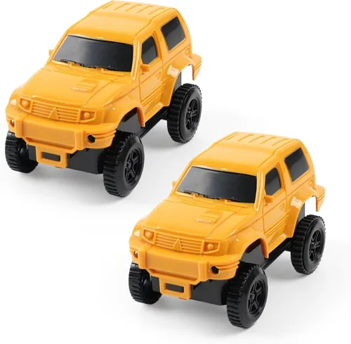 Accesorios de autos de carreras de construcción para niños, paquete de 2 autos de juguete eléctricos de ingeniería, regalos de cumpleaños para niños