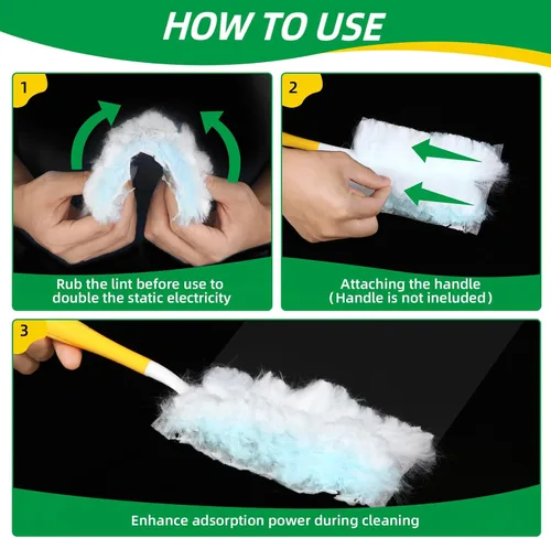 Miniatura 4 de Recambios de plumero, cepillo de eliminación de polvo estático desechable, cabezal de repuesto compatible con repuestos de plumero Swiffer para Azul