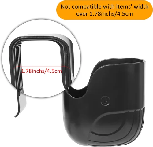 Miniatura 8 de Portavasos universal para asientos de coche, cochecitos de bebé, sillas de ruedas y más - Negro (1)